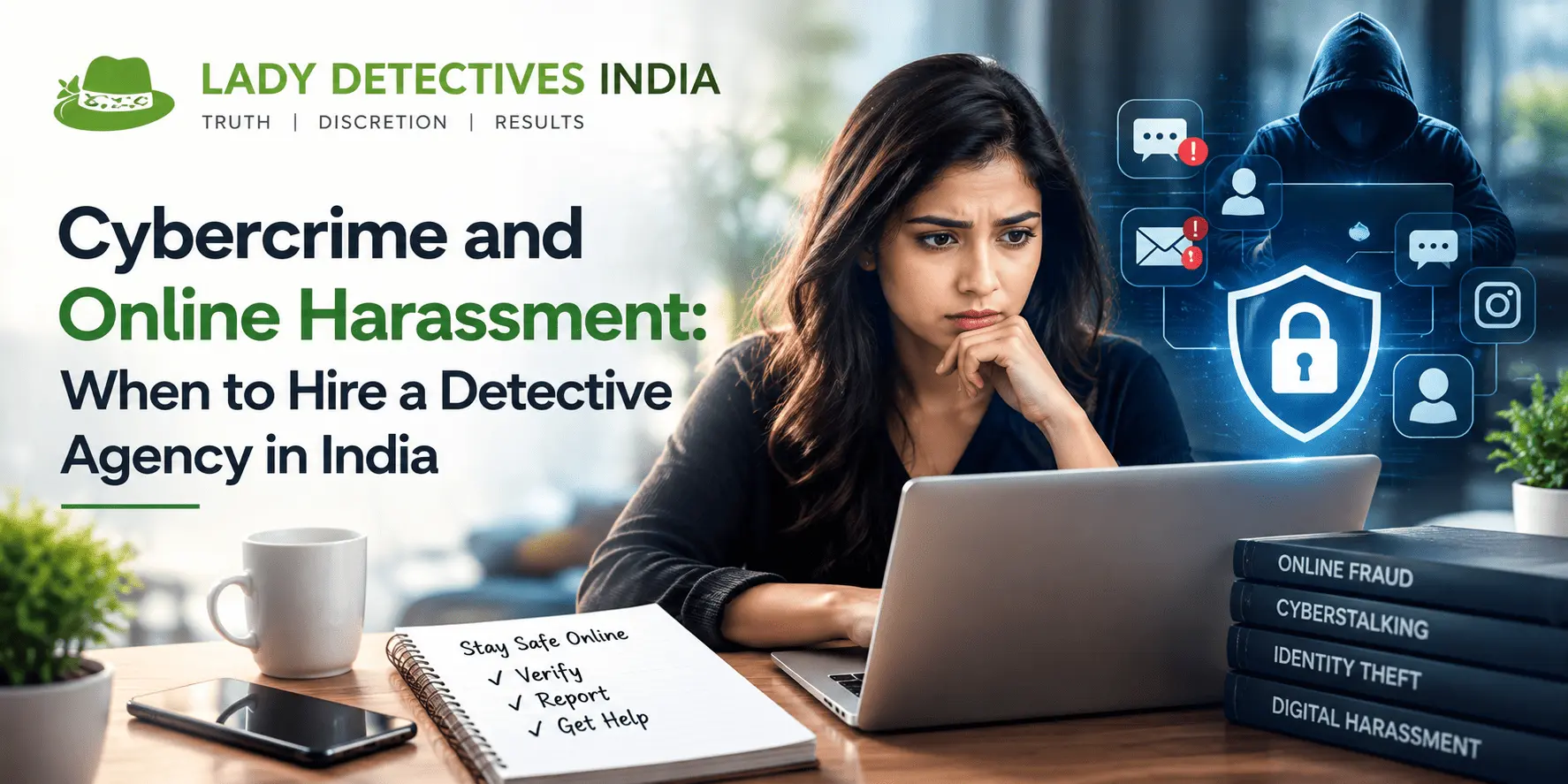 Cybercrime and Online Harassment: When to Hire a Detective Agency in India